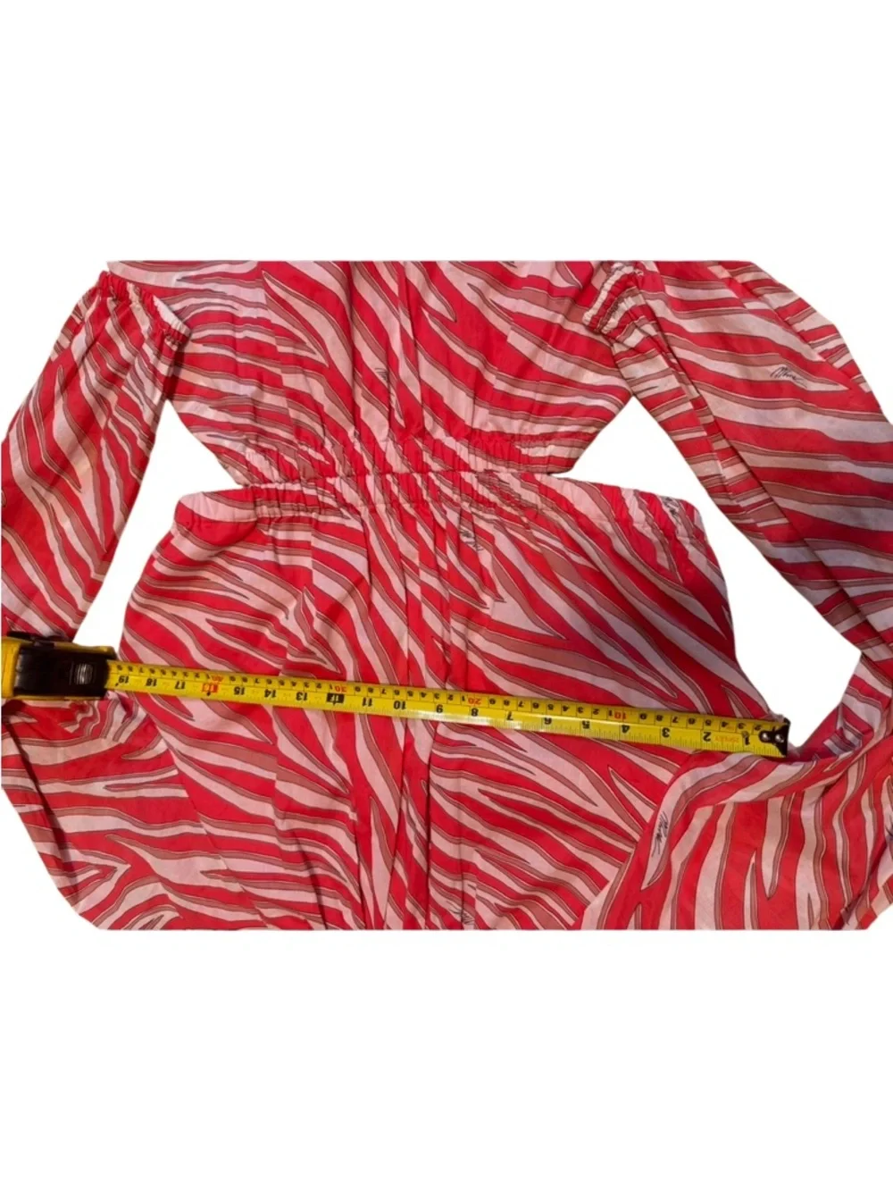 Michael Michael Kors Cotton Lawn Cutout Mini Dress In Zebra Geranium Red/Pink XL - Picture 6 of 13